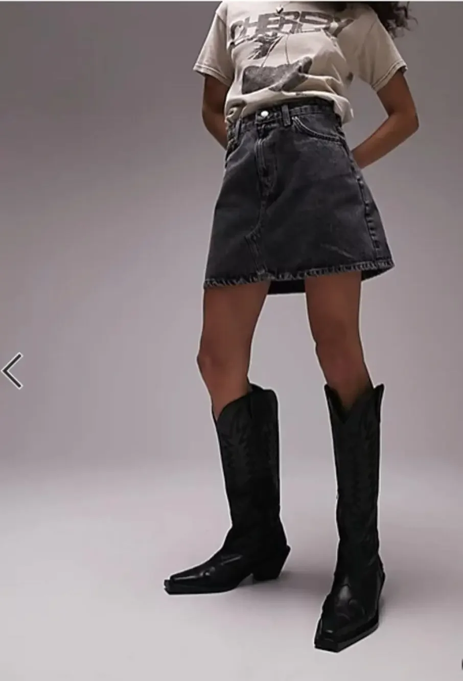 CLOSED Ibbie Dark Gray Denim Skirt- 28 MSRP $250 - Picture 1 of 16